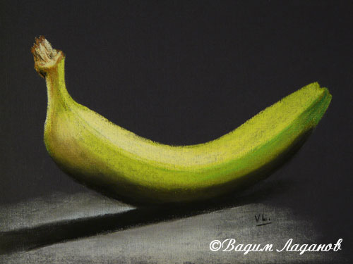 Банан, пастель